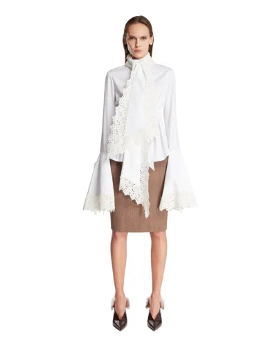 A.w.a.k.e. White Bell-sleeved Top