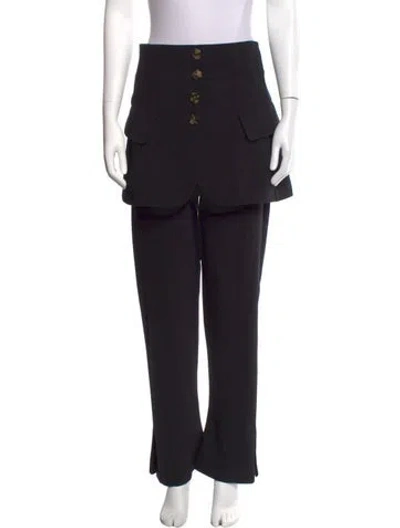 Pre-owned A.w.a.k.e. Wide Leg Pants In Black