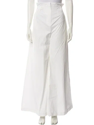 Pre-owned A.w.a.k.e. Wide Leg Pants In White
