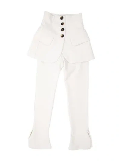 Pre-owned A.w.a.k.e. Wide Leg Pants In White