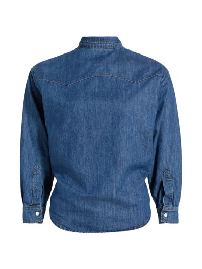 A.w.a.k.e. Women's Back To Front Denim Shirt In Blue