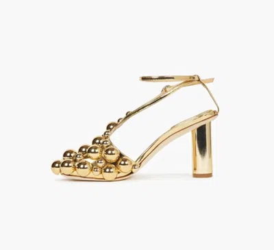 A.w.a.k.e. Women's Christine Heels With Studs In Silver And Gold