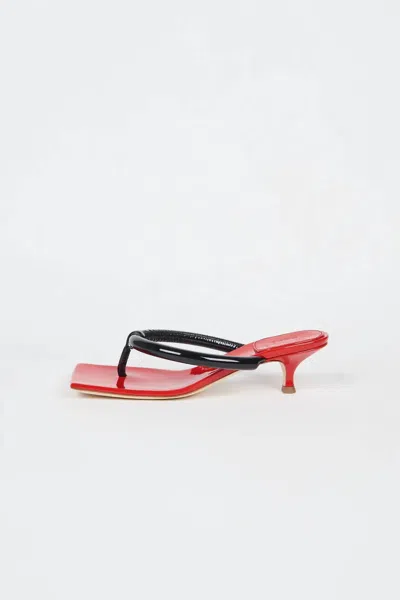 A.w.a.k.e. Women's Delta Leather Flip Flops In Red