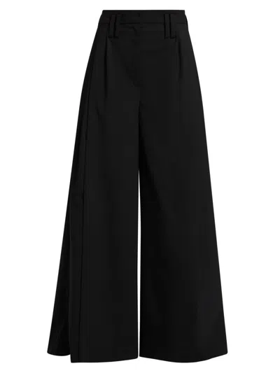 A.w.a.k.e. Women's Full Split Wide-leg Pants In Black