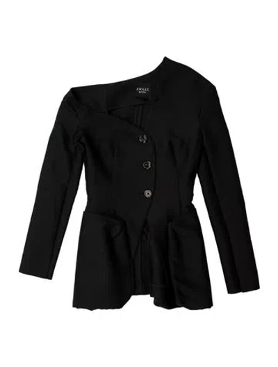 Pre-owned A.w.a.k.e. Wool Blazer In Black