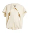 A.w.a.k.e. Wool Shawl-collar Jacket In White