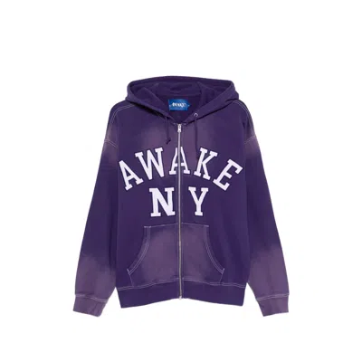Awake Zip-up Hoodie In Purple