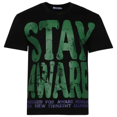 Aware Brand Mens  Stay Aware T-shirt In Black/green
