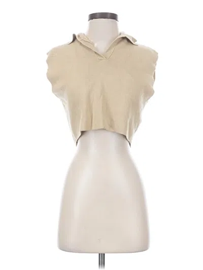 Pre-owned Aware By Vero Moda Sleeveless Blouse In Tan