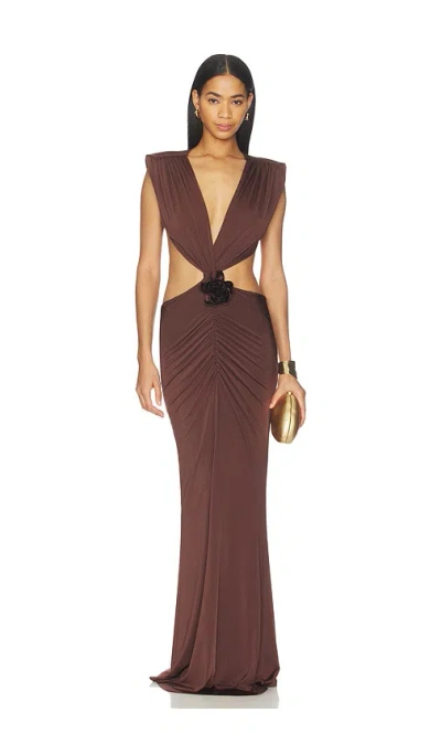 Awave Studio Maxikleid Faye In Brown