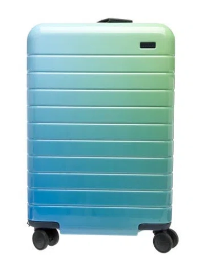 Pre-owned Away Acrylic Suitcase In Blue/green