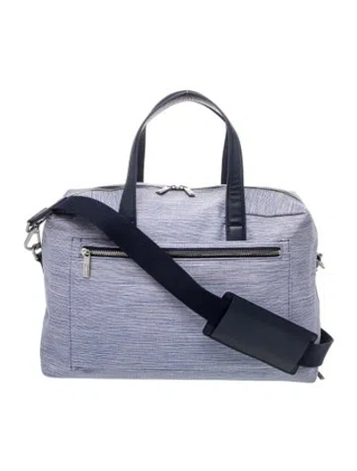 Pre-owned Away Canvas Weekender Bag In Blue