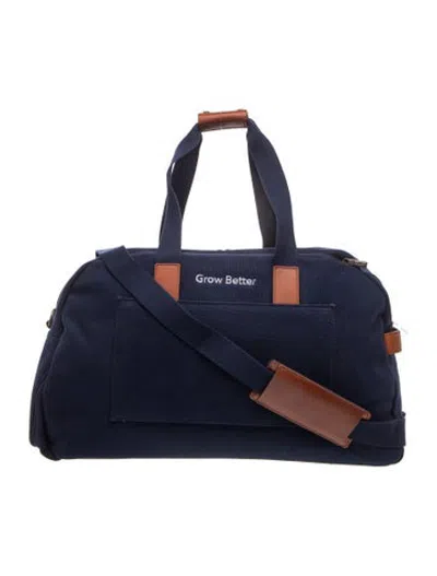 Pre-owned Away Canvas Weekender Bag In Blue