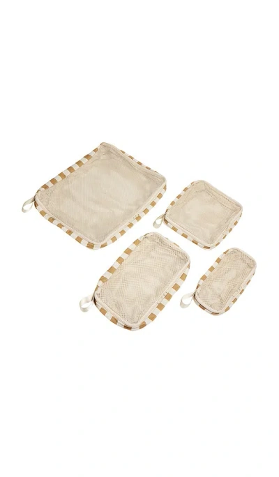 Away Compression Packing Cubes Set Of 4 In Tide Line Stripe