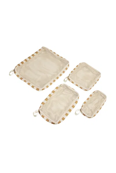 Away Compression Packing Cubes Set Of 4 In Tide Line Stripe