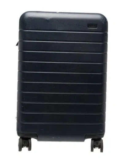 Pre-owned Away Large Checked Luggage In Blue