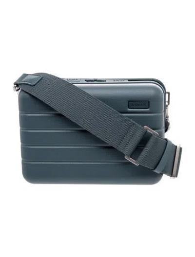 Pre-owned Away Leather Crossbody Bag In Blue