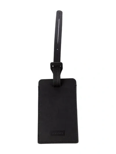 Pre-owned Away Leather Luggage Tag In Black