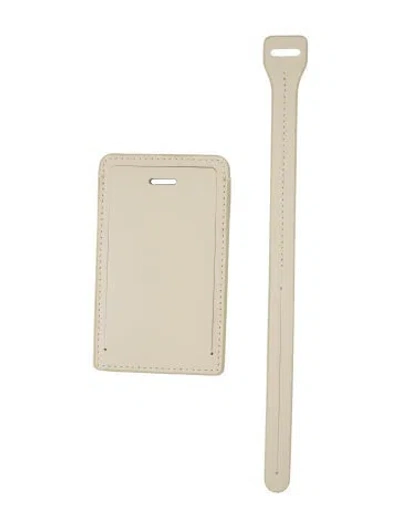 Pre-owned Away Leather Luggage Tag In White