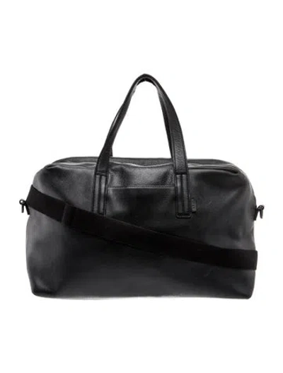Pre-owned Away Leather Weekender Bag In Black