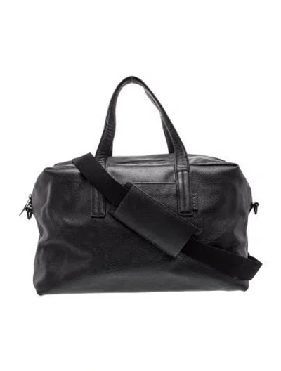 Pre-owned Away Leather Weekender Bag In Black