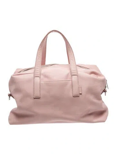Pre-owned Away Leather Weekender Bag In Pink