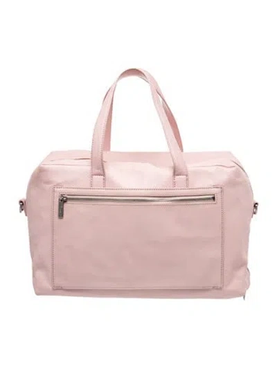 Pre-owned Away Leather Weekender Bag In Pink