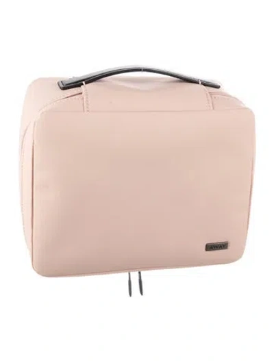 Pre-owned Away Nylon Cosmetic Bag In Neutrals/pink