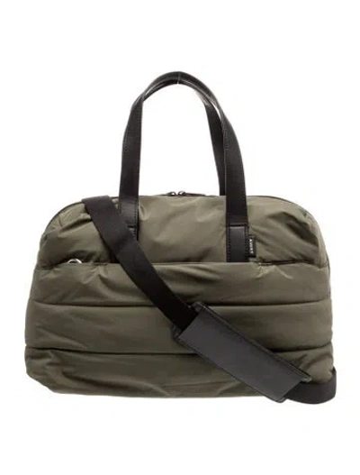 Pre-owned Away Nylon Leather Trim Carry-on In Green