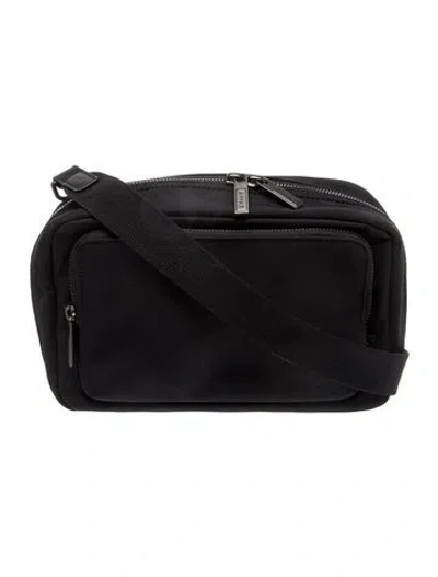 Pre-owned Away Nylon Messenger Bag In Black