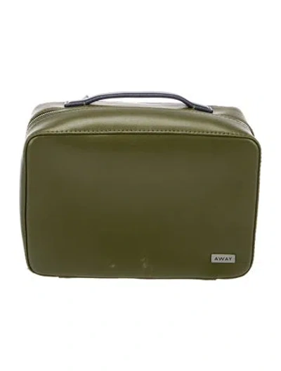 Pre-owned Away Nylon Top Handle Bag In Green
