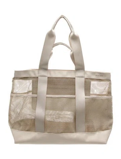 Pre-owned Away Nylon Top Handle Bag In Neutral