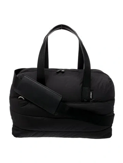 Pre-owned Away Nylon Weekender Bag In Black