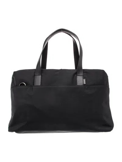 Pre-owned Away Nylon Weekender Bag In Black