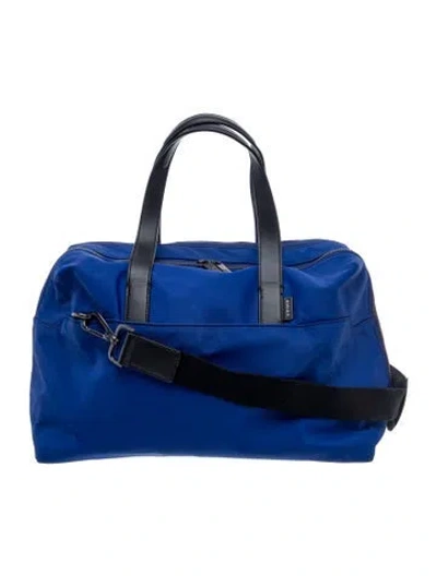 Pre-owned Away Nylon Weekender Bag In Blue