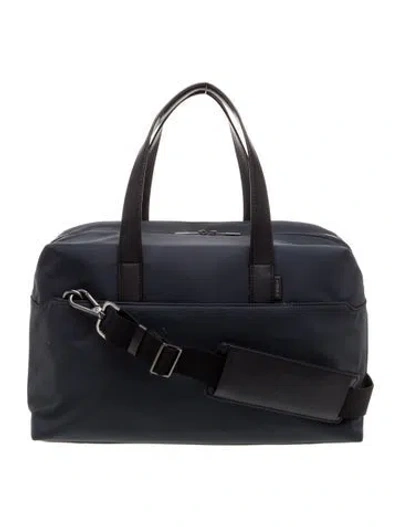 Pre-owned Away Nylon Weekender Bag In Blue