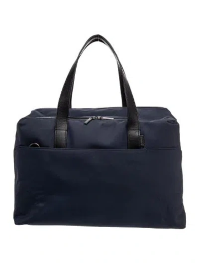 Pre-owned Away Nylon Weekender Bag In Blue