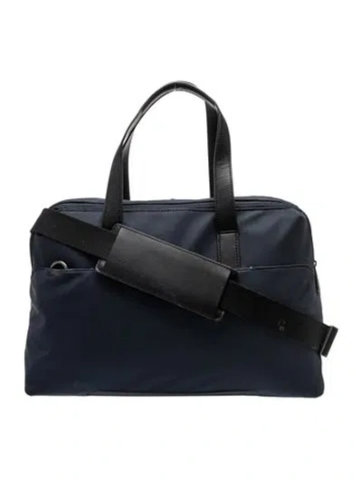 Pre-owned Away Nylon Weekender Bag In Blue