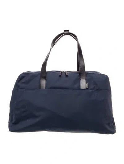 Pre-owned Away Nylon Weekender Bag In Blue