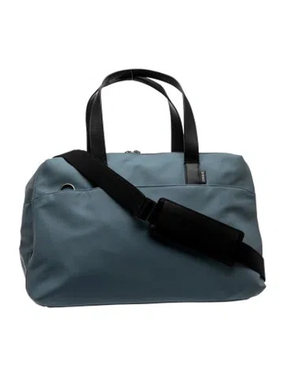 Pre-owned Away Nylon Weekender Bag In Blue