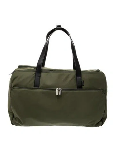 Pre-owned Away Nylon Weekender Bag In Green