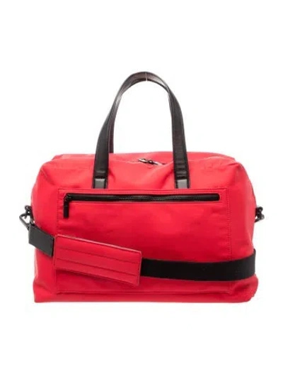 Pre-owned Away Nylon Weekender Bag In Red