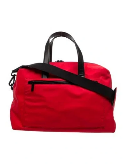 Pre-owned Away Nylon Weekender Bag In Red