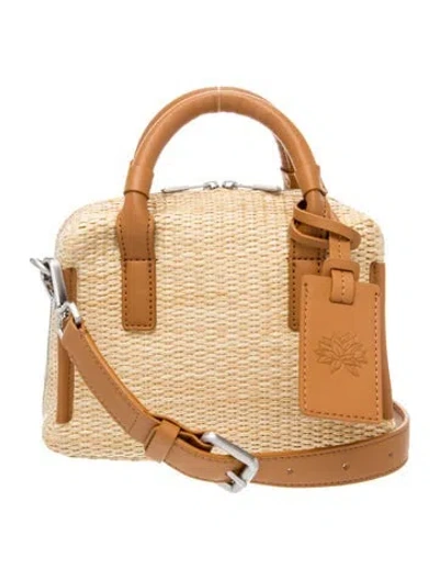 Pre-owned Away Raffia Top Handle Bag In Neutrals