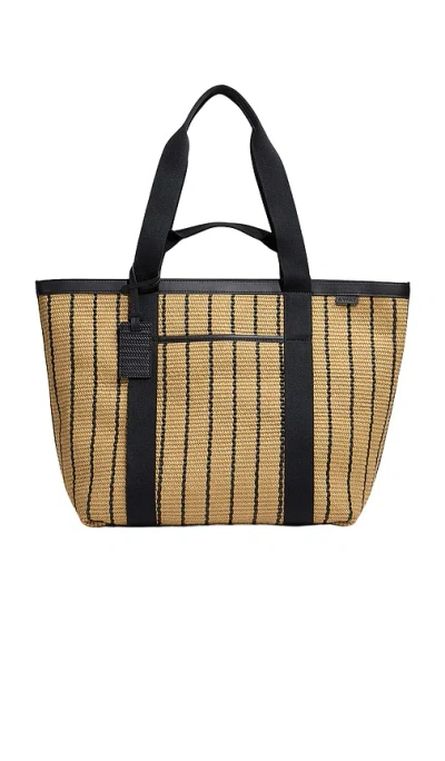 Away Riviera Straw Tote In Black Seagrass