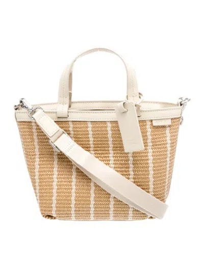 Pre-owned Away Straw Top Handle Bag In Neutrals