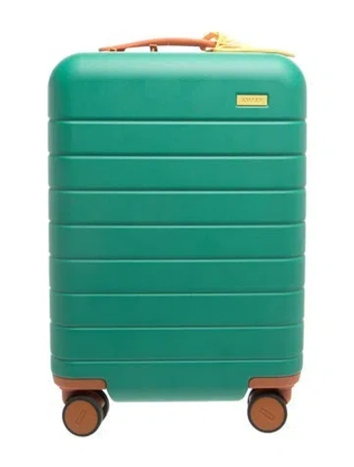 Pre-owned Away Suitcase In Green/orange