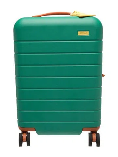 Pre-owned Away Suitcase In Green/orange
