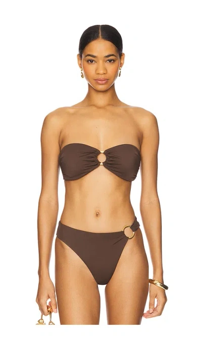 Away That Day Acapulco Bikini Top In Espresso