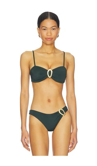 Away That Day Cabo Verde Bikini Top In Green